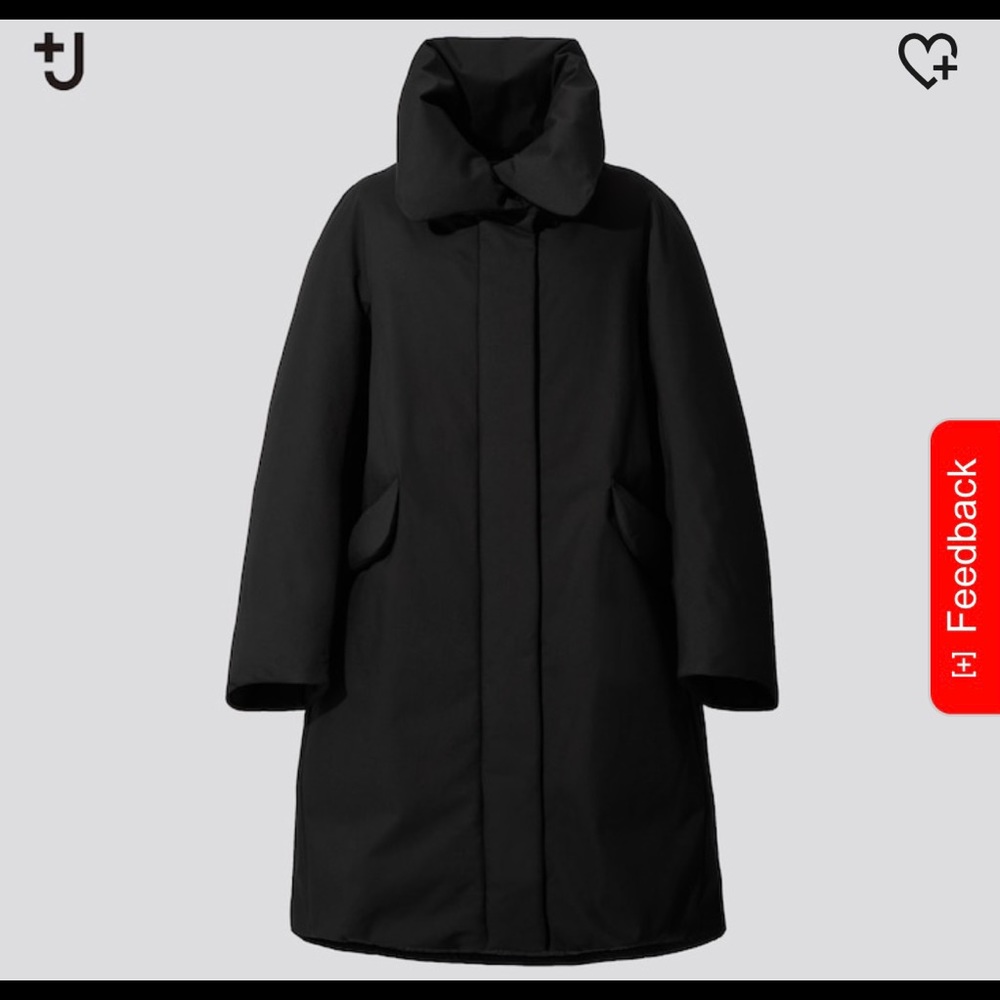 +J Uniqlo Jil Sander Hybrid Down Coat size L Black
